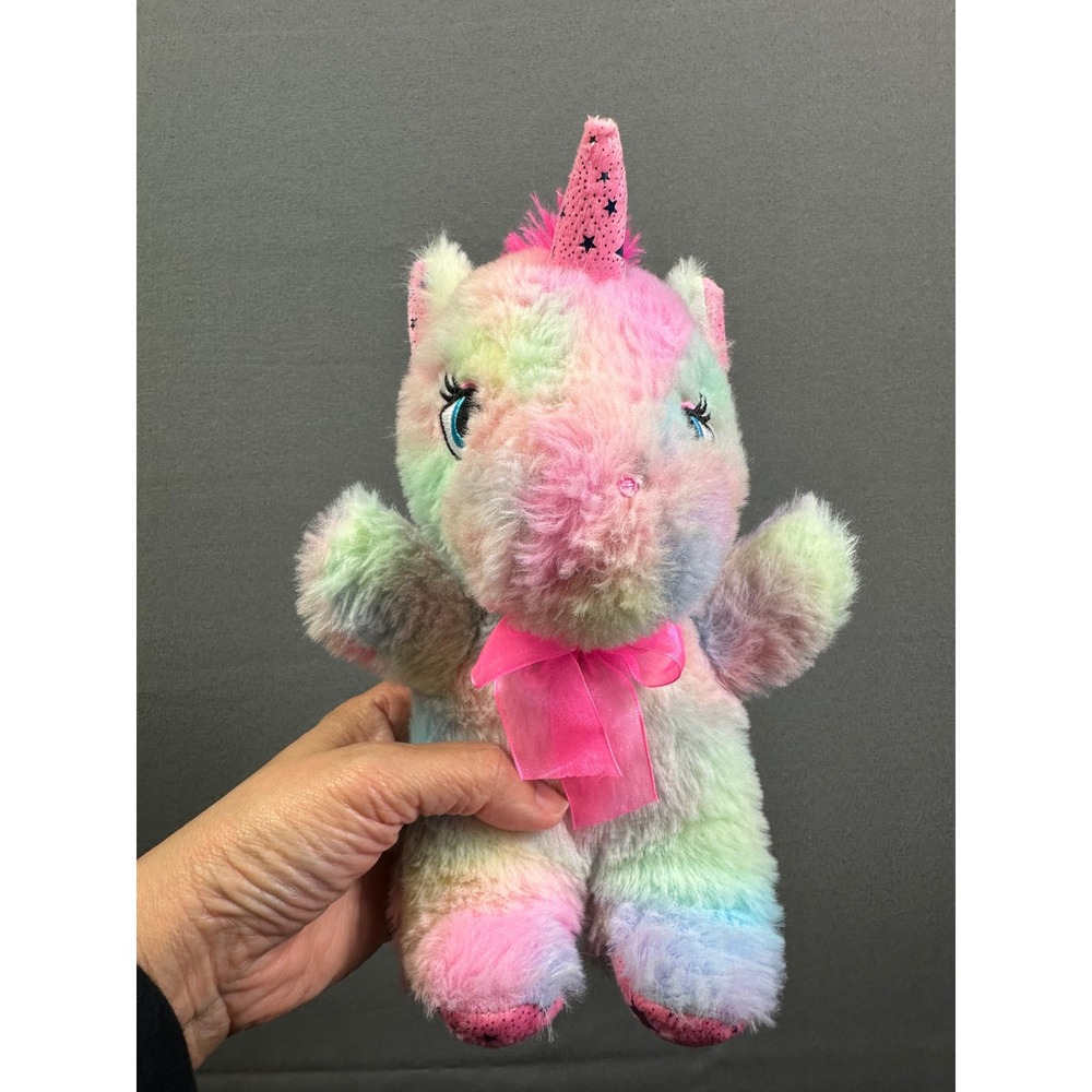 Midwood Brands Rainbow Unicorn Plush Stuffed Animal‎ Pink Blue Green Tie Dye 8in